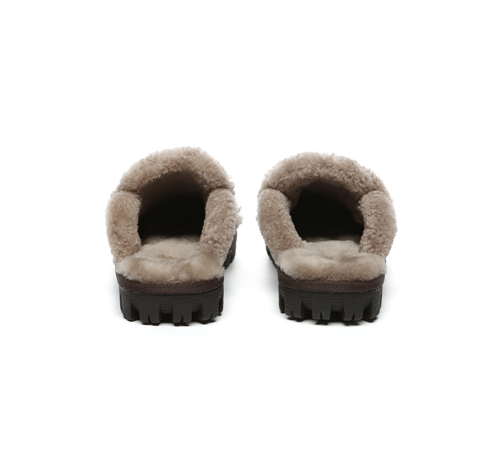UGG Slippers Men Sheepskin Wool Large Size Rilee