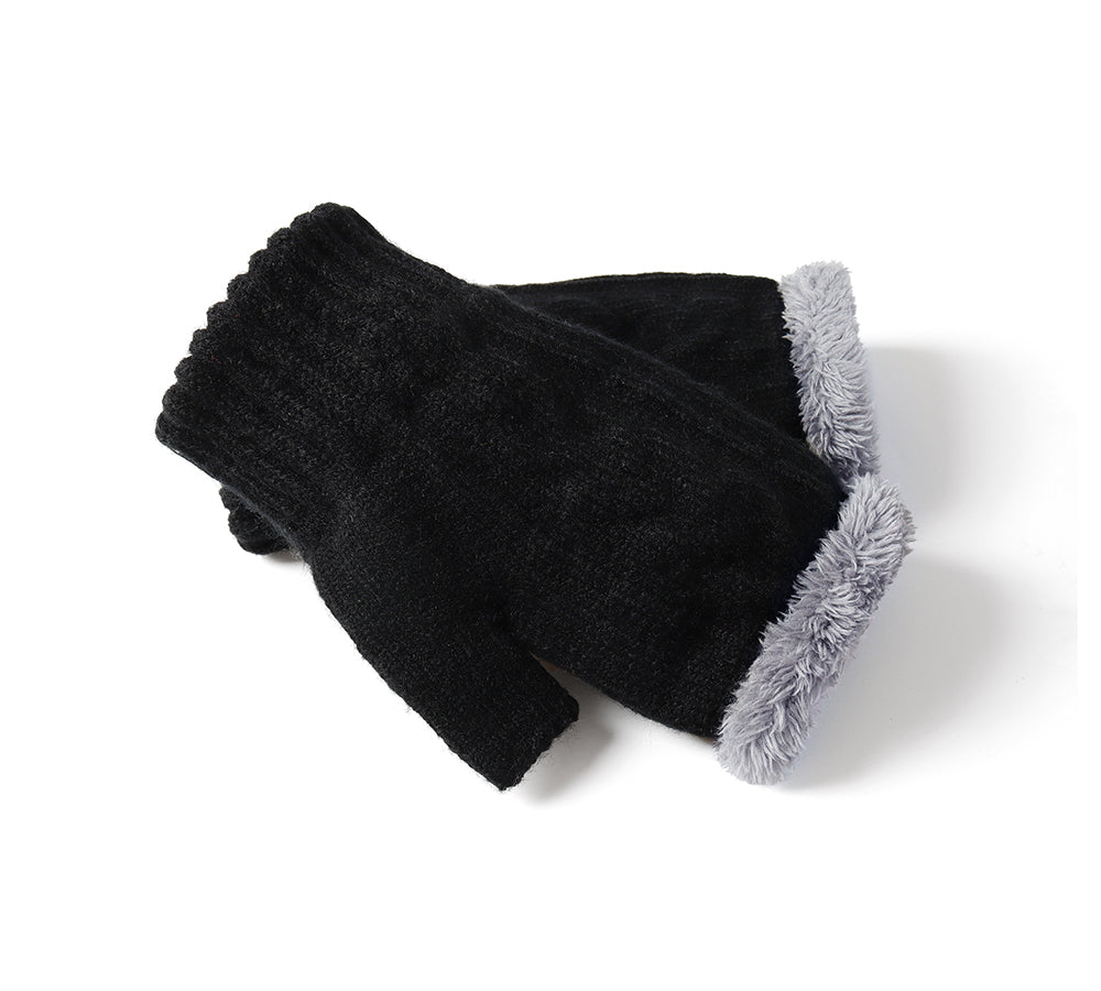 Fingerless Ultra Plush Knit Gloves