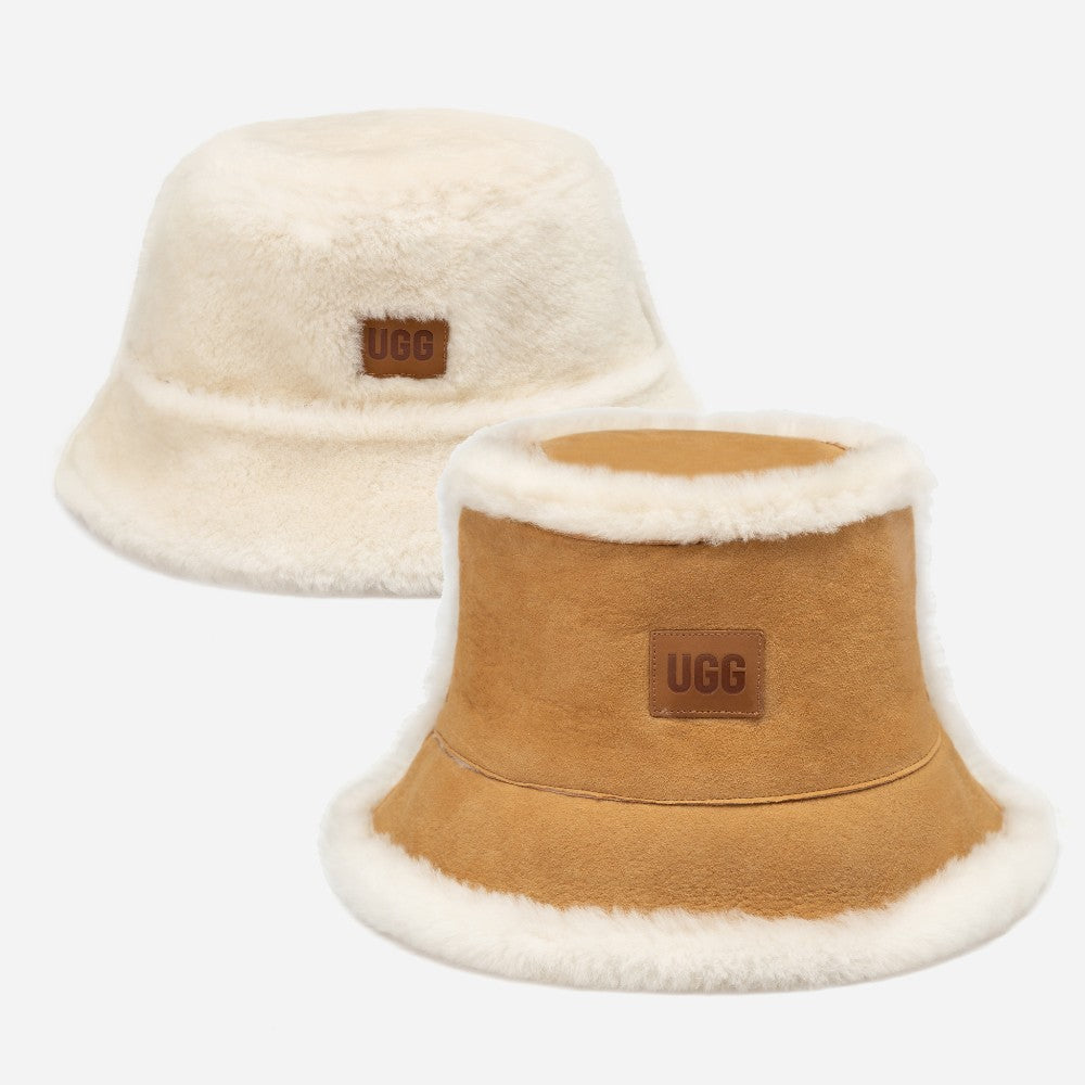 UGG SHEEPSKIN REVERSIBLE BUCKET HAT