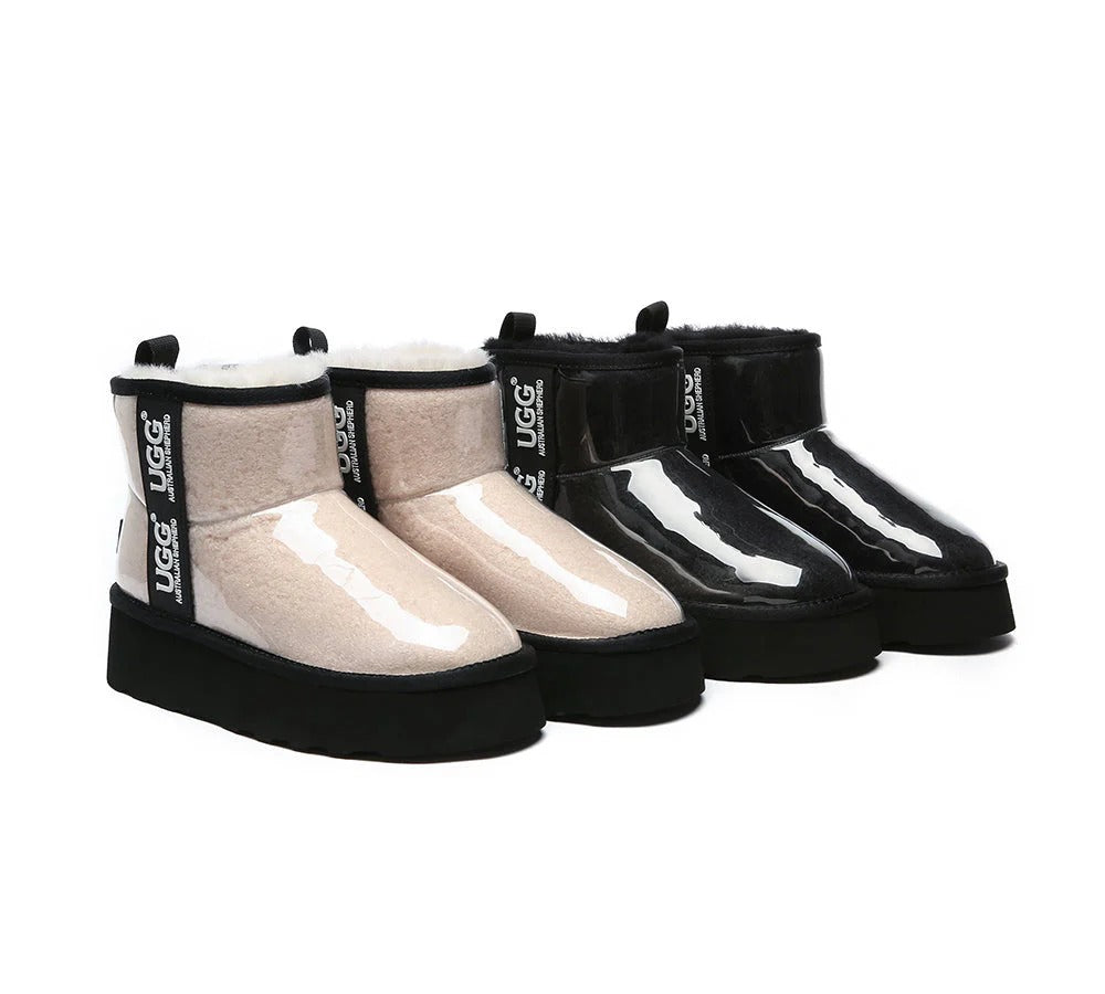 UGG Boots Clear Waterproof and Shearling Women Coated Classic Platform