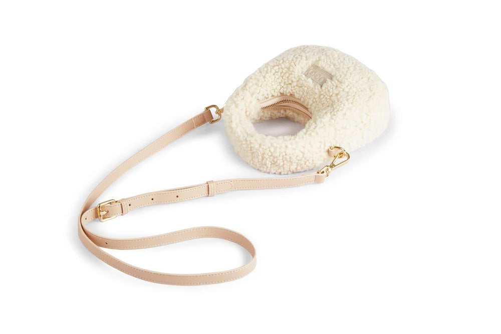Women Fluffy Wool Adjustable Strap Over Shoulder Claro Bag