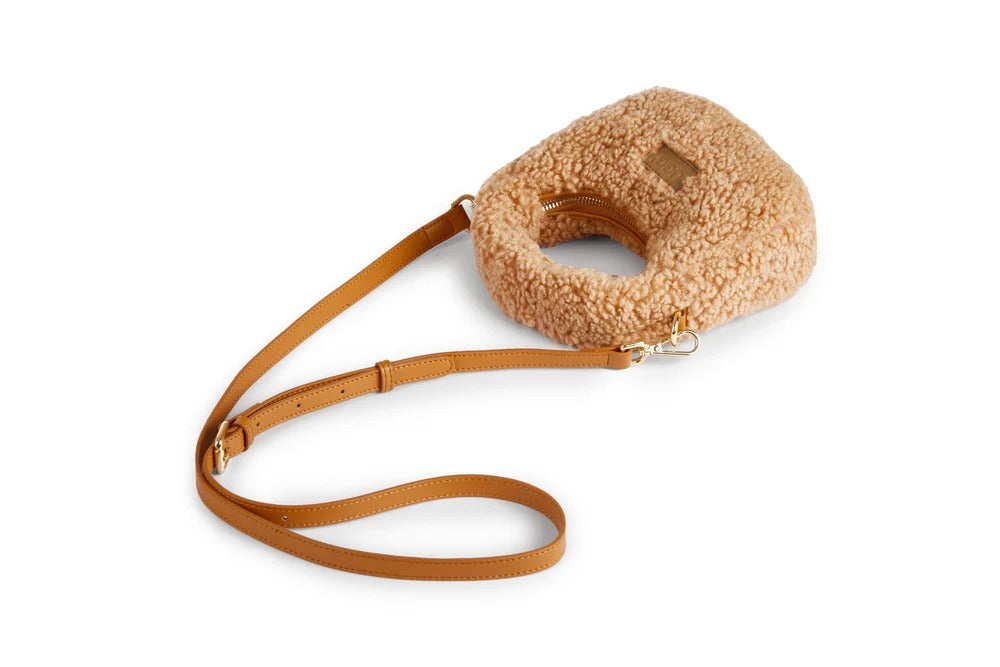 Women Fluffy Wool Adjustable Strap Over Shoulder Claro Bag