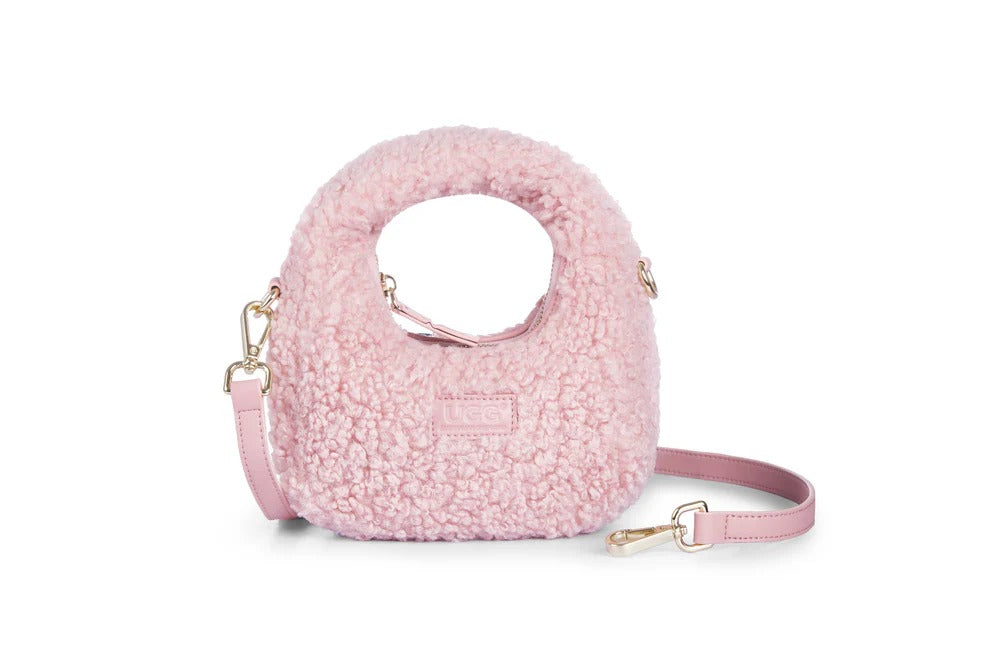 Women Fluffy Wool Adjustable Strap Over Shoulder Claro Bag