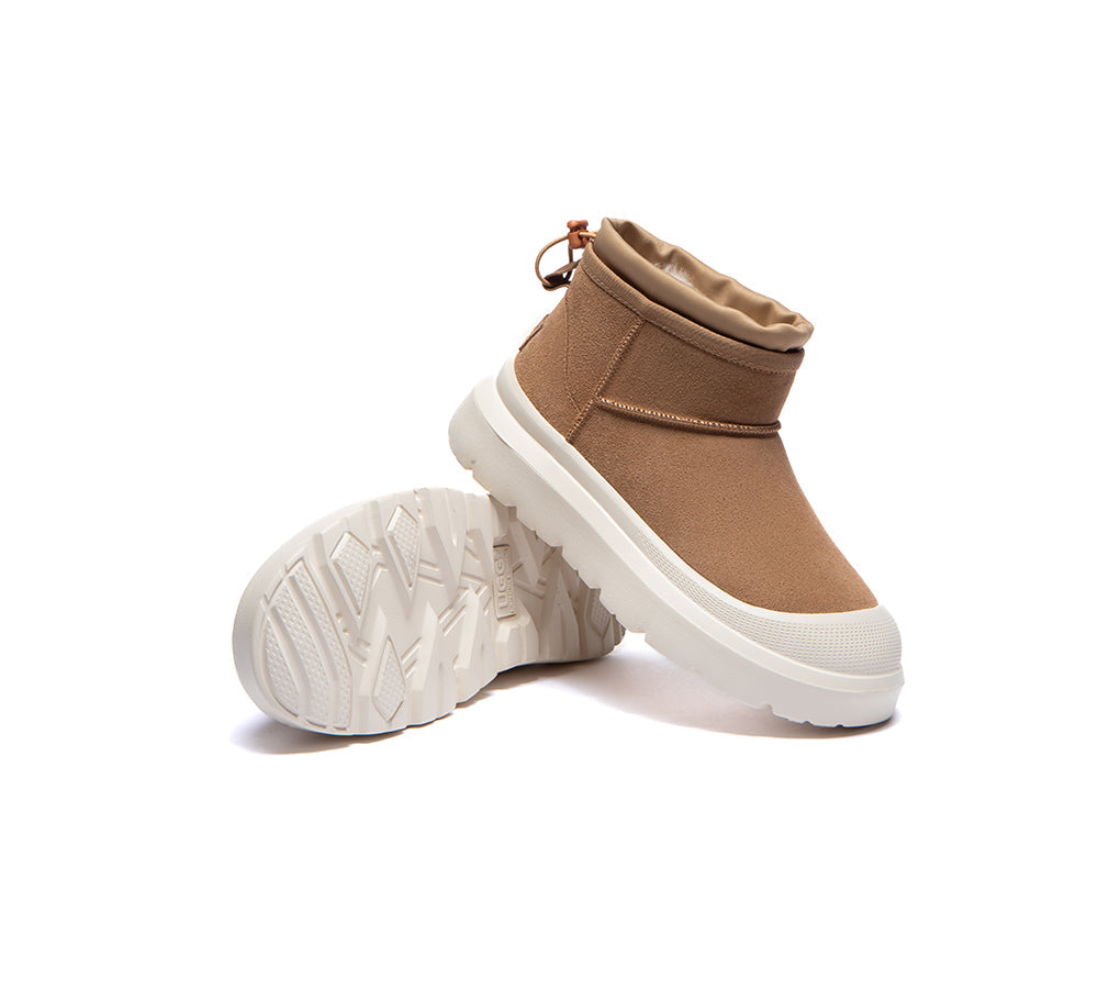 UGG Boots Men Sheepskin Wool Drawstring Large Size Brano
