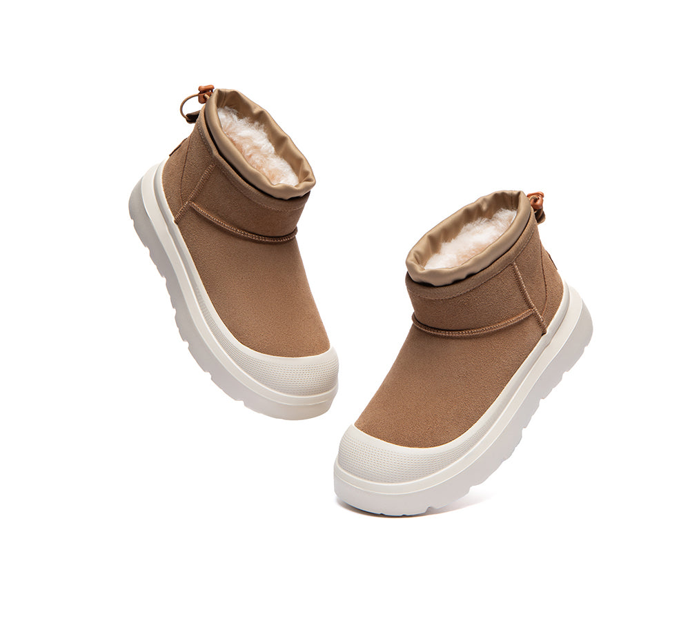 UGG Boots Men Sheepskin Wool Drawstring Large Size Brano