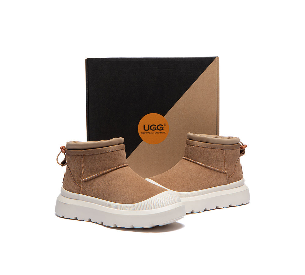 UGG Boots Men Sheepskin Wool Drawstring Large Size Brano