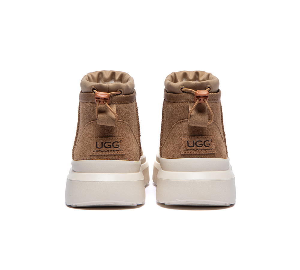 UGG Boots Men Sheepskin Wool Drawstring Large Size Brano
