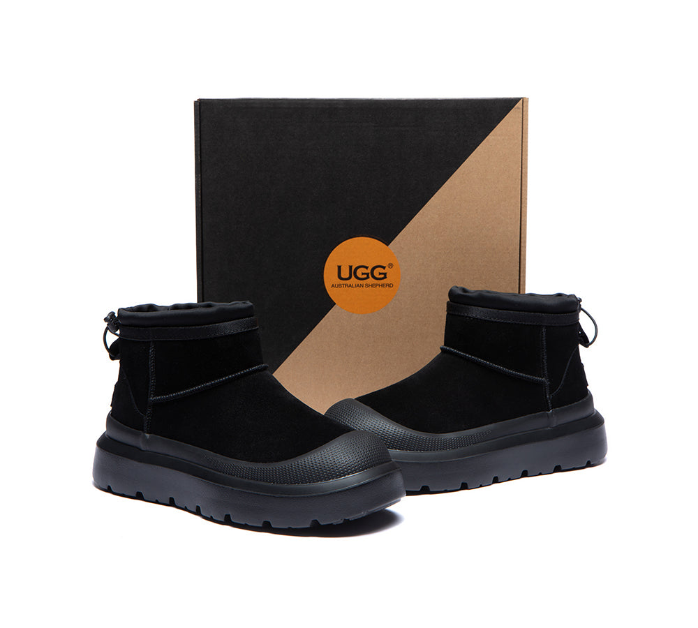 UGG Boots Men Sheepskin Wool Drawstring Large Size Brano