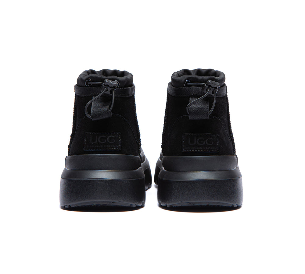 UGG Boots Men Sheepskin Wool Drawstring Large Size Brano