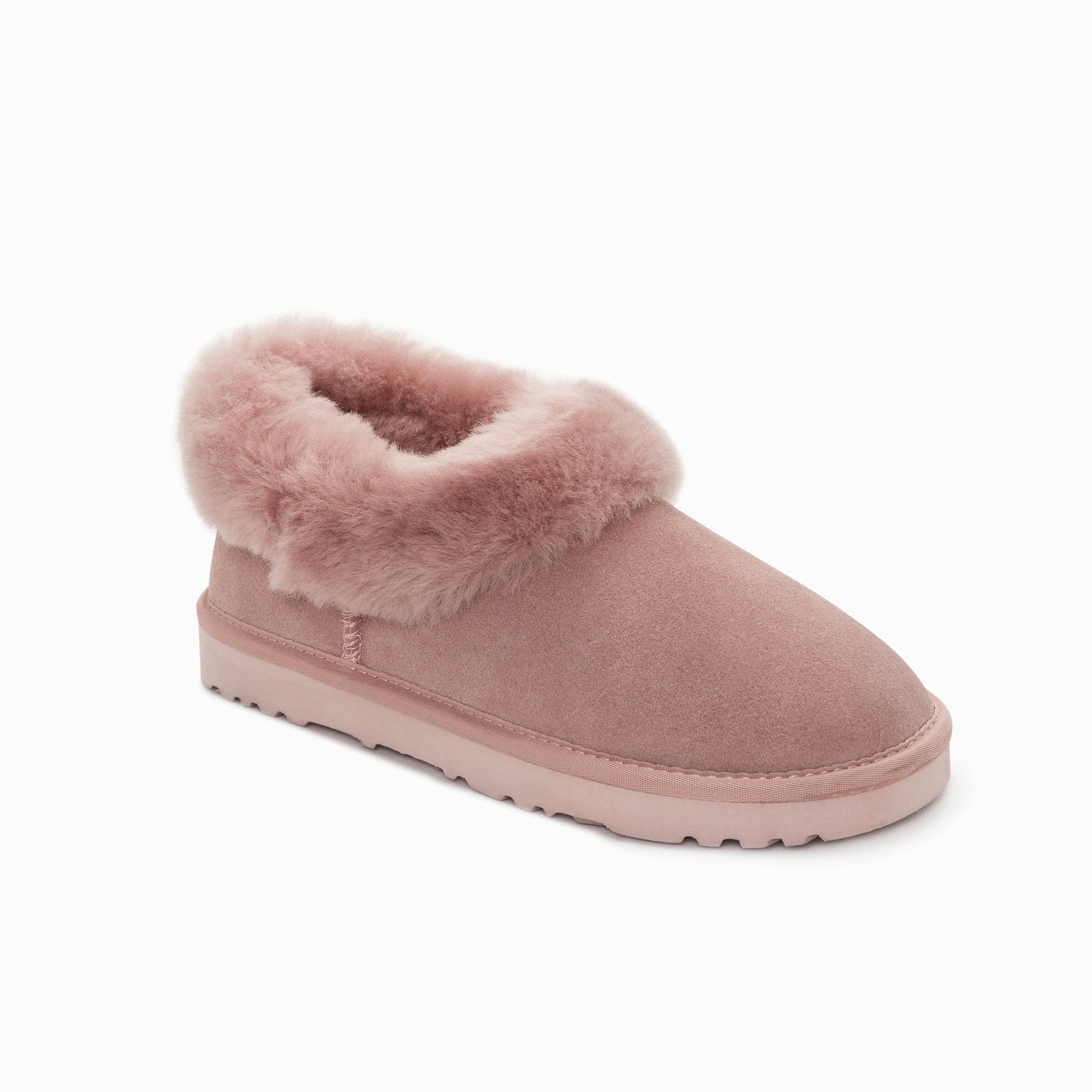 Ugg Slippers Avery Unisex Premium Sheepskin Slippers Suede (Unisex Cow Suede)