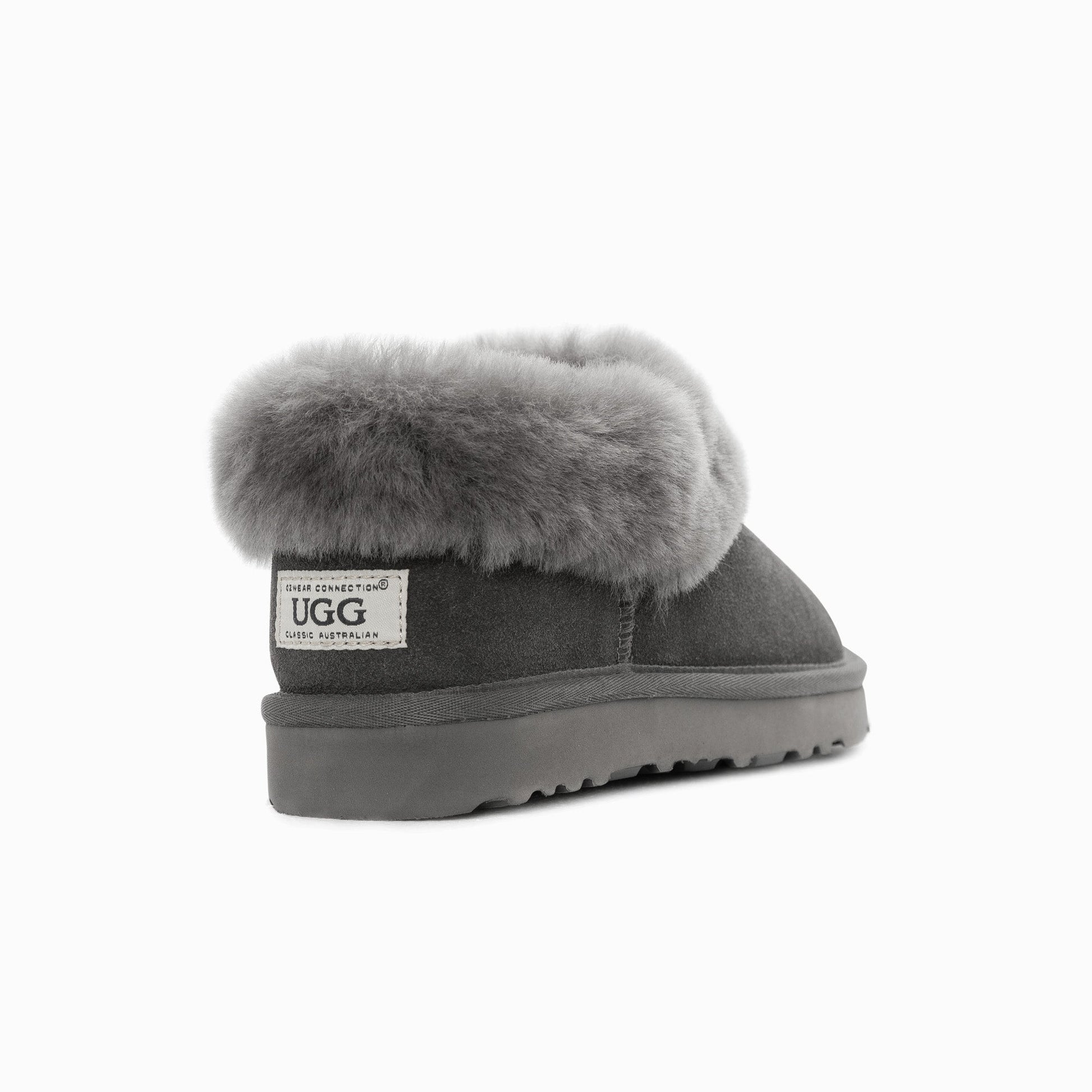 Ugg Slippers Avery Unisex Premium Sheepskin Slippers Suede (Unisex Cow Suede)
