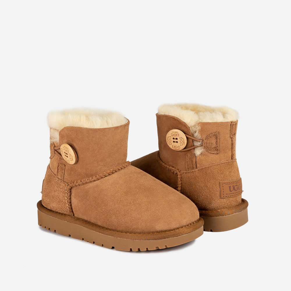 Ugg Kids Mini Button Boots (Water Resistant)