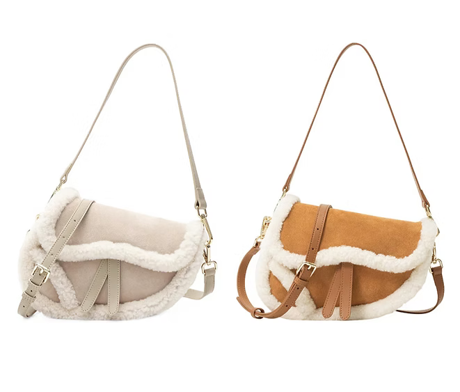 UGG SADDLE SHERPA BAG (CHESTNUT/SAND)