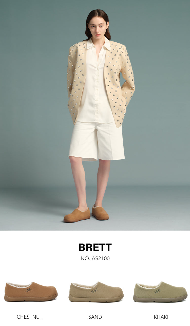 UGG BRETT SLIP ON (CHESTNUT/SAND/KHAKI)