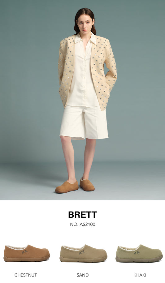 UGG BRETT SLIP ON (CHESTNUT/SAND/KHAKI)