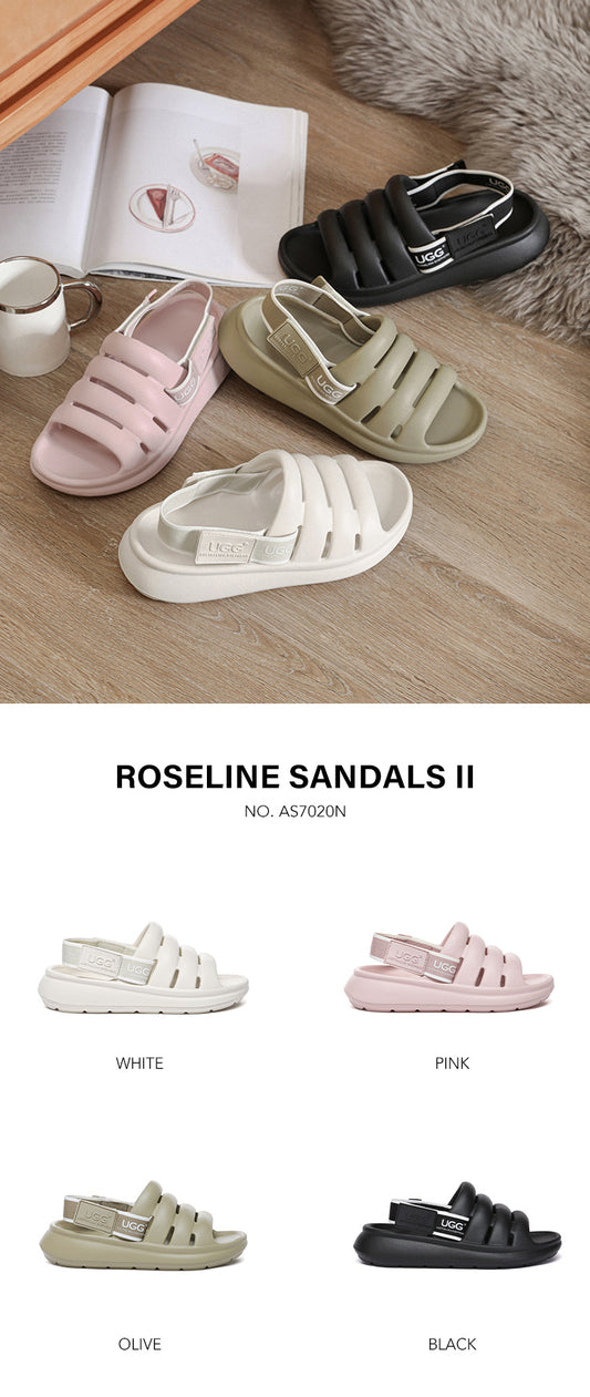 UGG ROSELINE SANDALS (DETACHABLE STRAPS)
