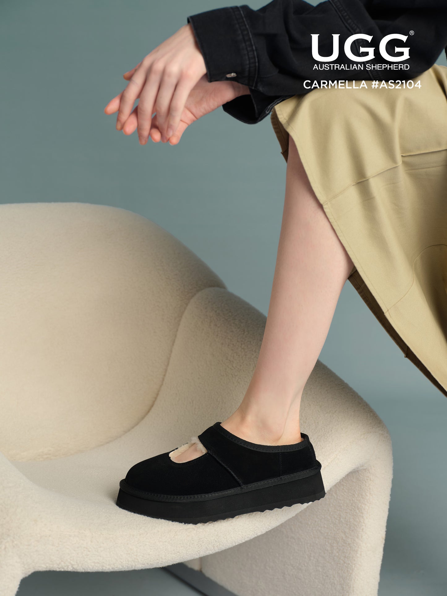 UGG Slippers MARY JANE Platform Carmella