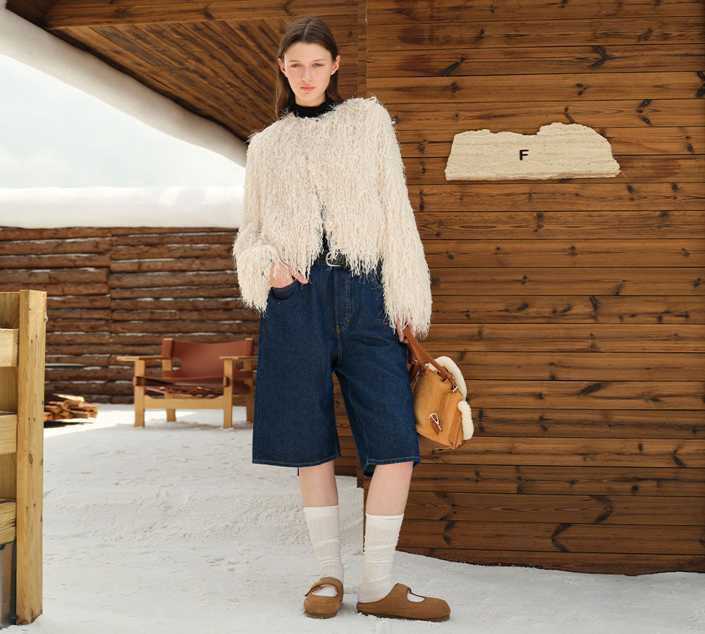 UGG Slippers Sheepskin Wool Adjustable Strap Mary Jane Velly