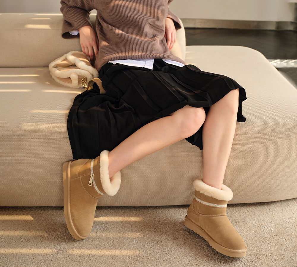 UGG Boots Sheepskin Wool Shearling Ankle Lienn