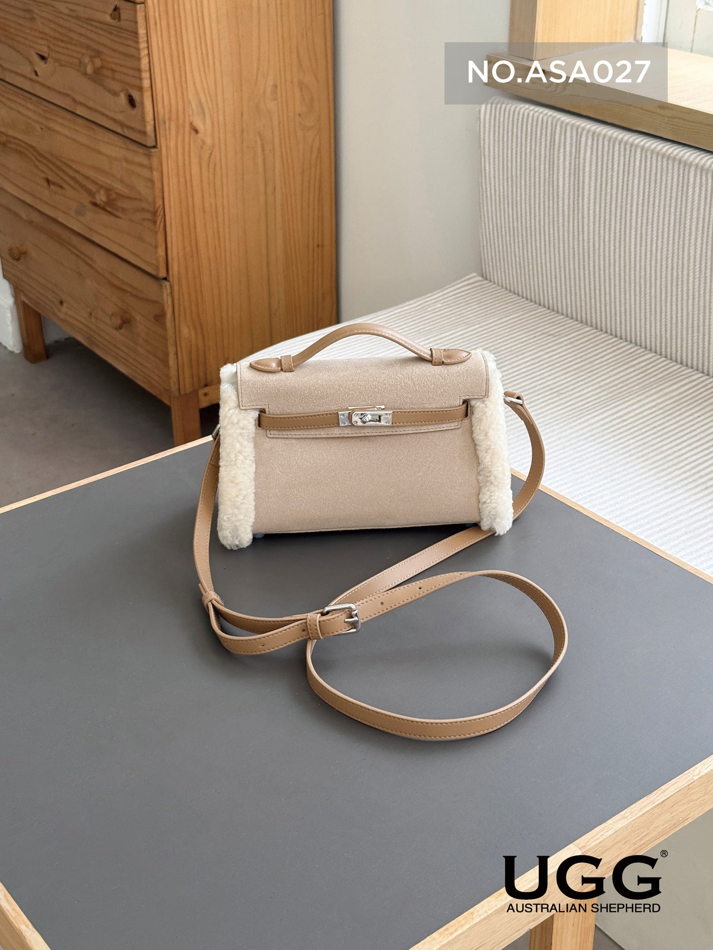 Kelvy Bag - SAND/CHESTNUT