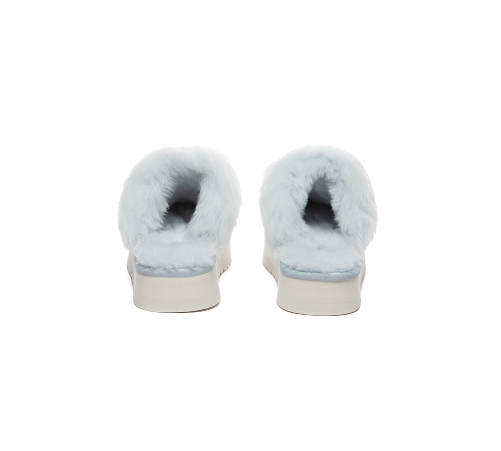 UGG Slippers Sheepskin Wool Platform Moress