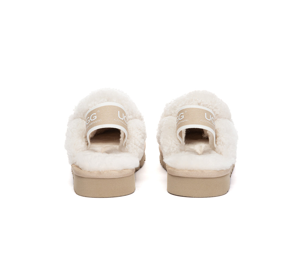 UGG Slippers Kids Sheepskin Wool Slingback Rilee