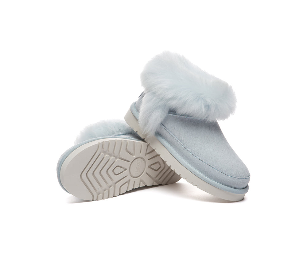 UGG Boots Women Sheepskin Wool Trim Ankle Frovia