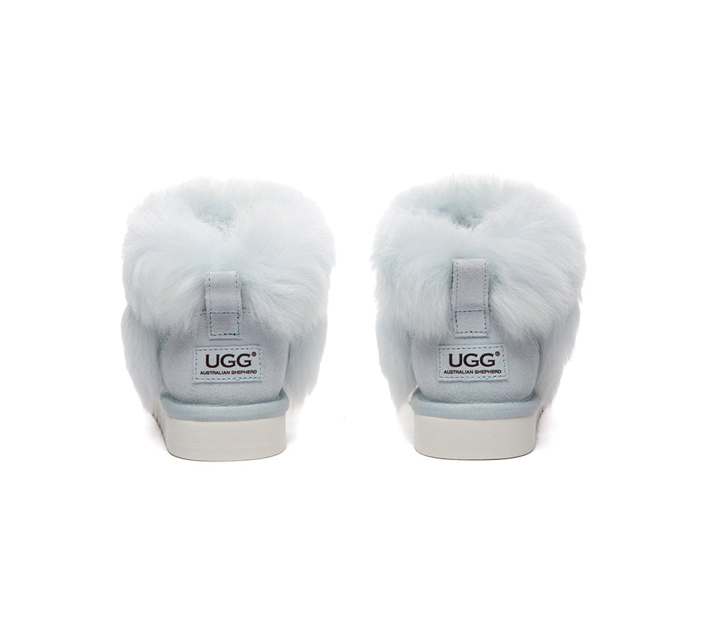 UGG Boots Women Sheepskin Wool Trim Ankle Frovia