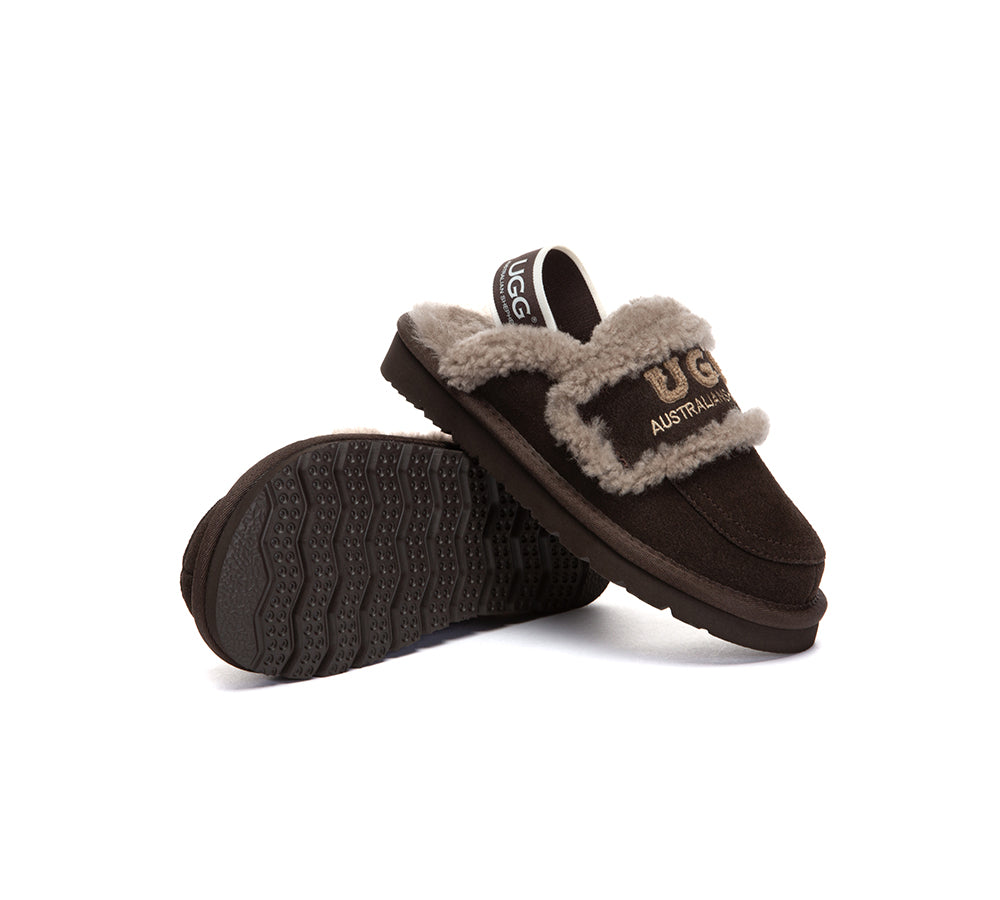 UGG Slippers Kids Sheepskin Wool Slingback Rilee