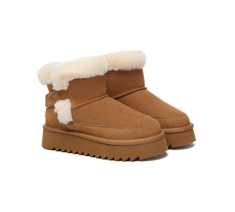 UGG Boots Sheepskin Wool Shearling Platform Bynnie