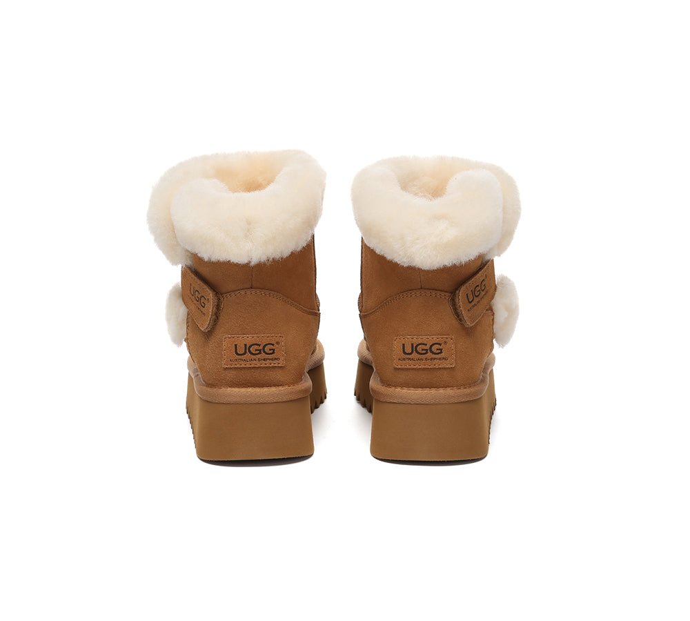UGG Boots Sheepskin Wool Shearling Platform Bynnie