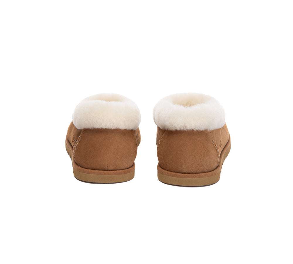 UGG Slippers Women Sheepskin Wool Trim Milea