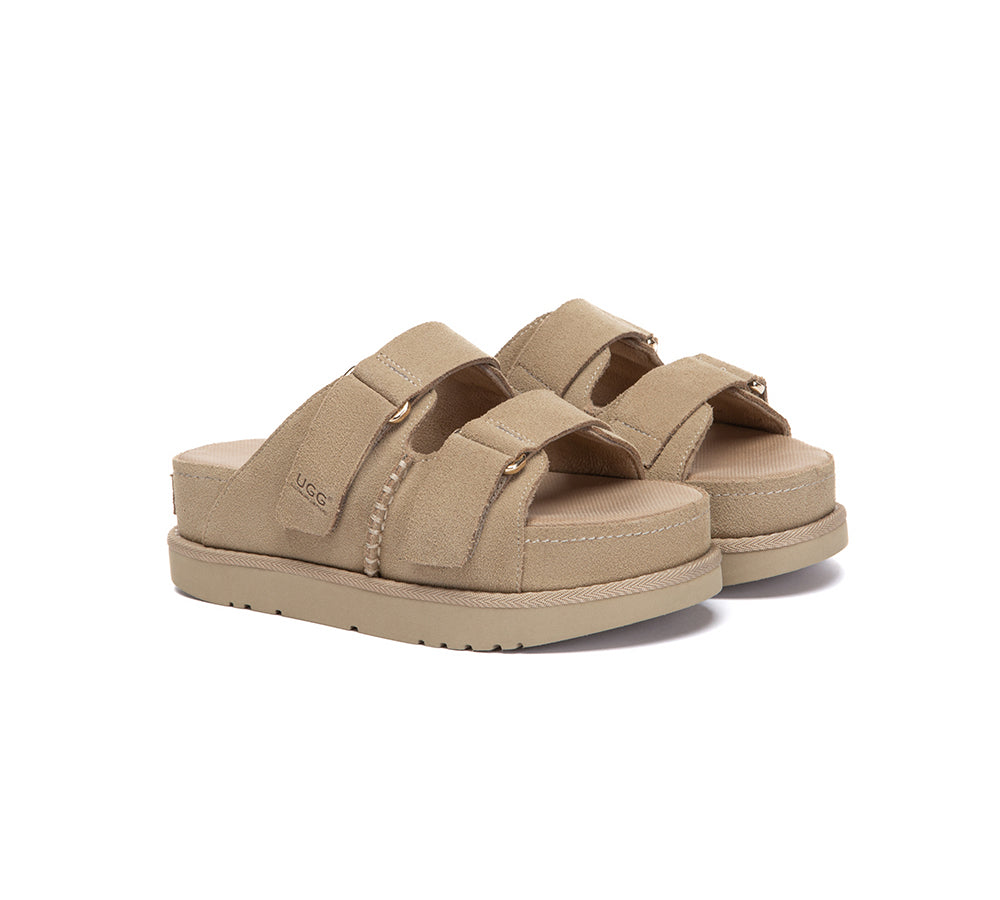 Adjustable Strap Buckle Platform Sandals Ventra