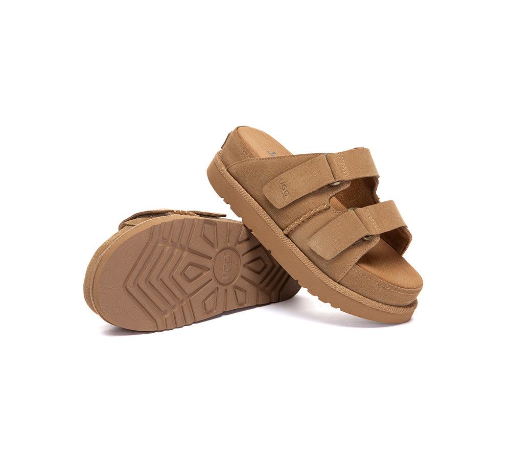 Adjustable Strap Buckle Platform Sandals Ventra
