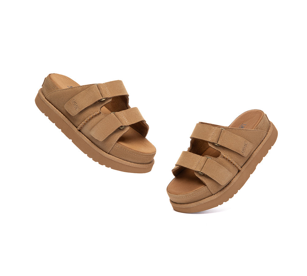 Adjustable Strap Buckle Platform Sandals Ventra