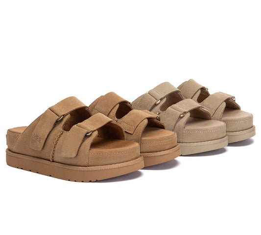 Adjustable Strap Buckle Platform Sandals Ventra
