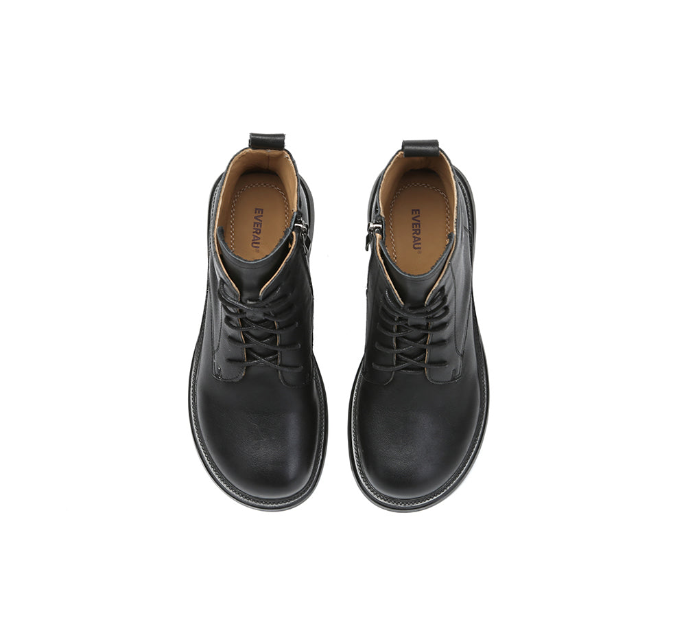Women Leather Lace Up Ankle Boots Gabriela