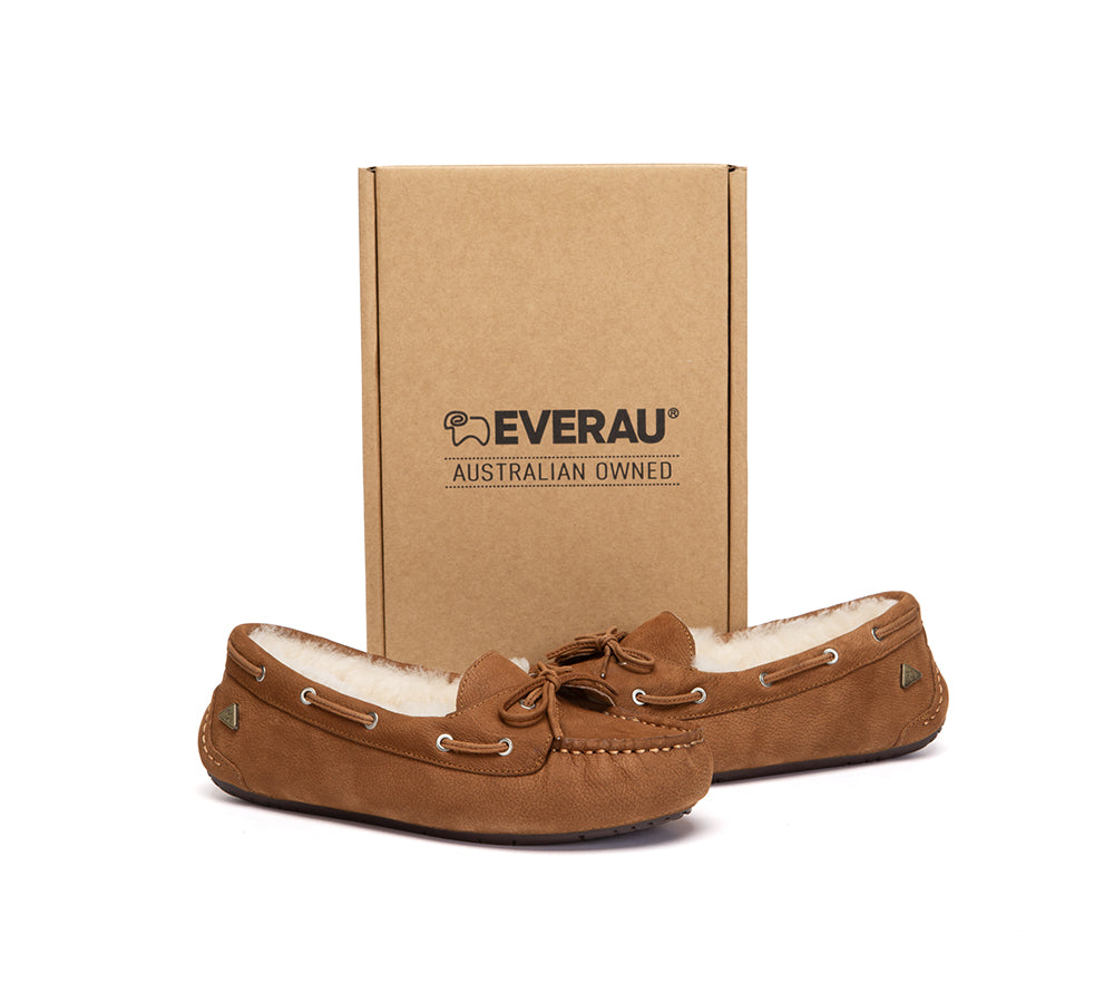 UGG Slippers Women Sheepskin Wool Bow Moccasins Pommie