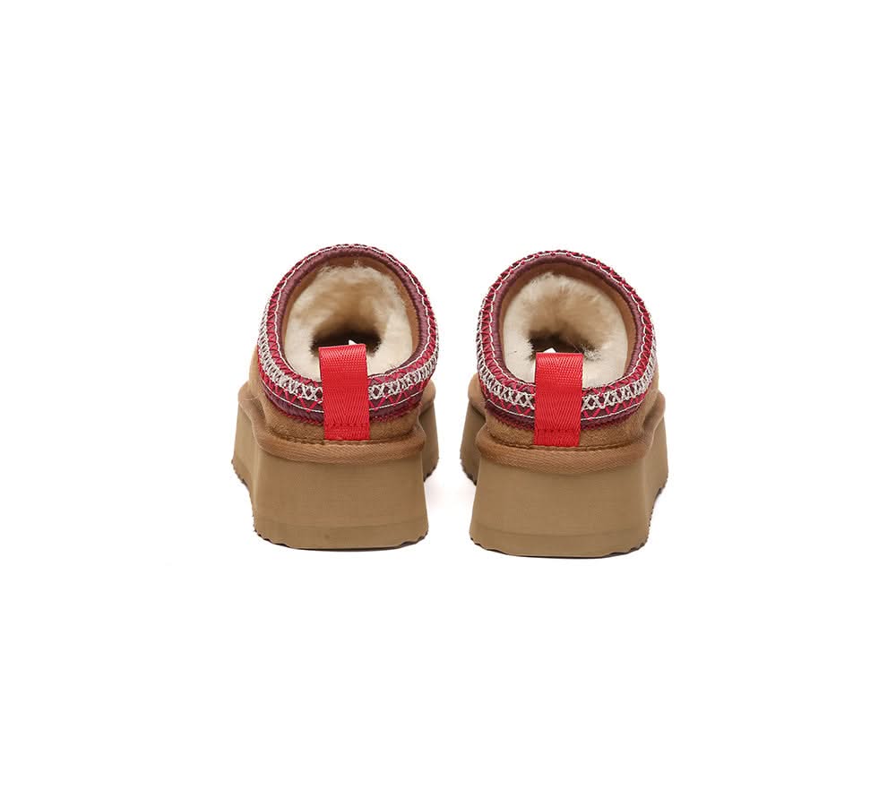 UGG Slippers Sheepskin Wool Ankle Platform Tazzy Tay