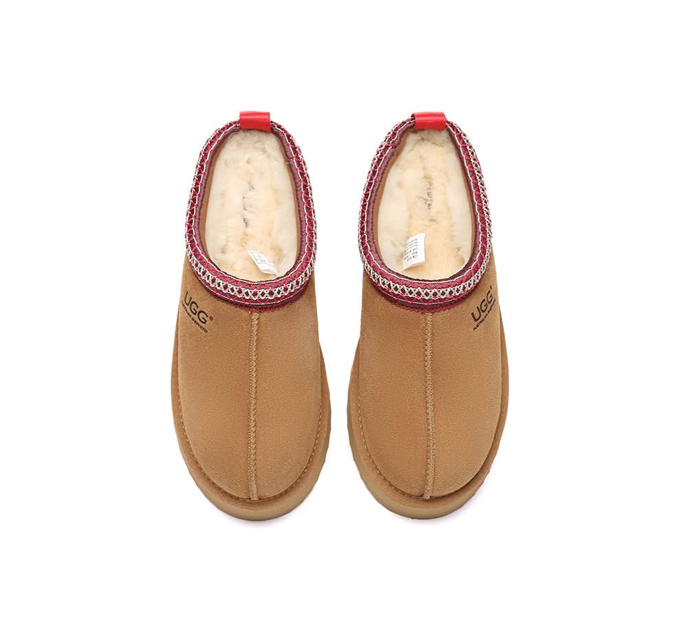 UGG Slippers Sheepskin Wool Ankle Platform Tazzy Tay