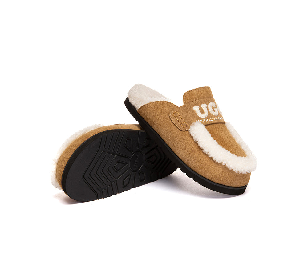 UGG Slippers Women Sheepskin Wool Shearling Lora