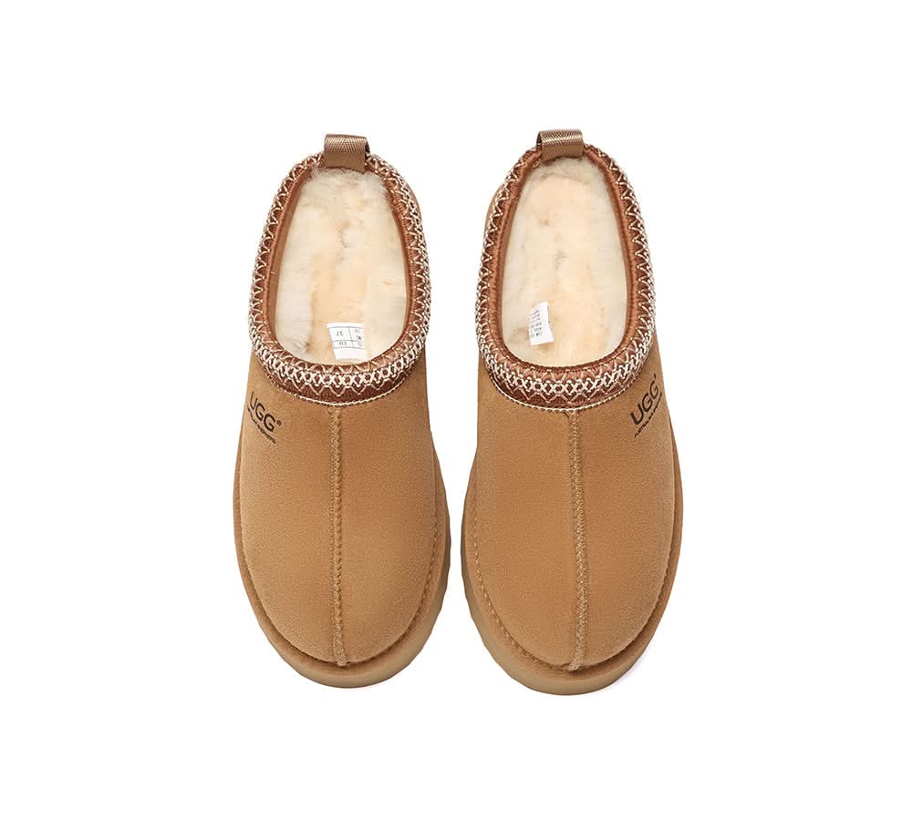UGG Slippers Sheepskin Wool Ankle Platform Tazzy Tay