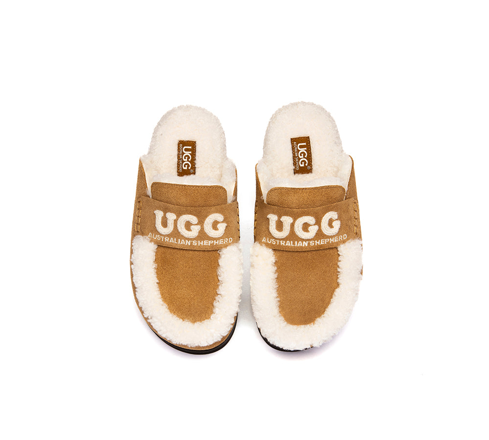 UGG Slippers Women Sheepskin Wool Shearling Lora