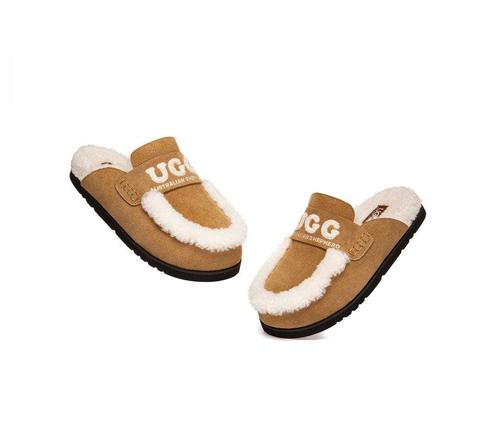 UGG Slippers Women Sheepskin Wool Shearling Lora