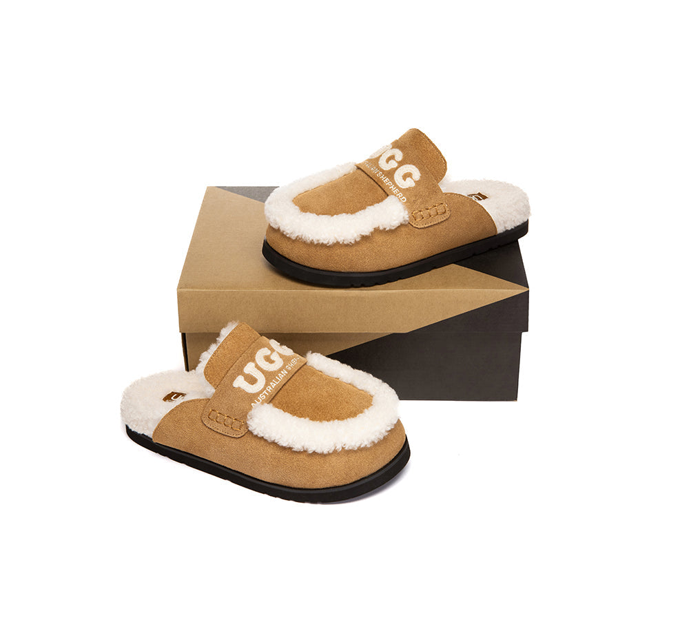 UGG Slippers Women Sheepskin Wool Shearling Lora
