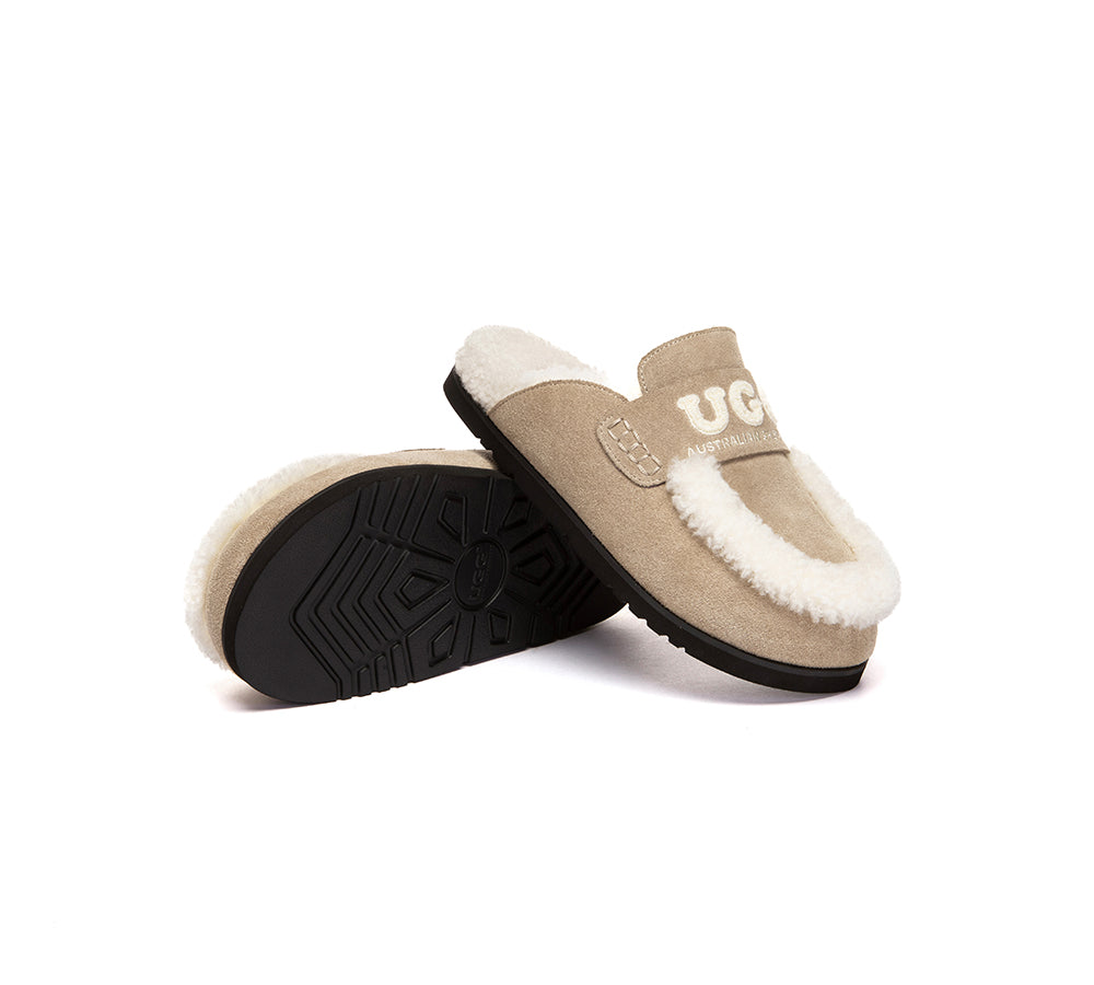 UGG Slippers Women Sheepskin Wool Shearling Lora