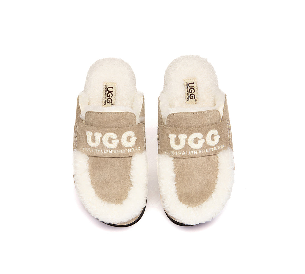 UGG Slippers Women Sheepskin Wool Shearling Lora