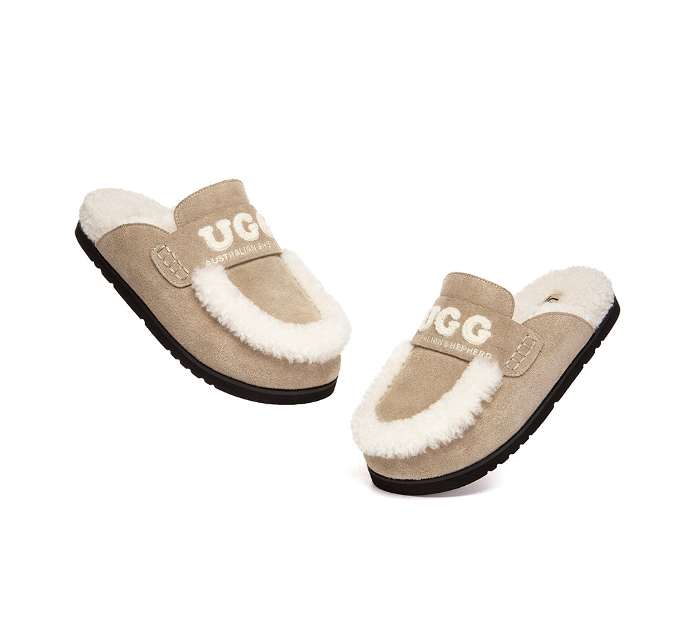 UGG Slippers Women Sheepskin Wool Shearling Lora