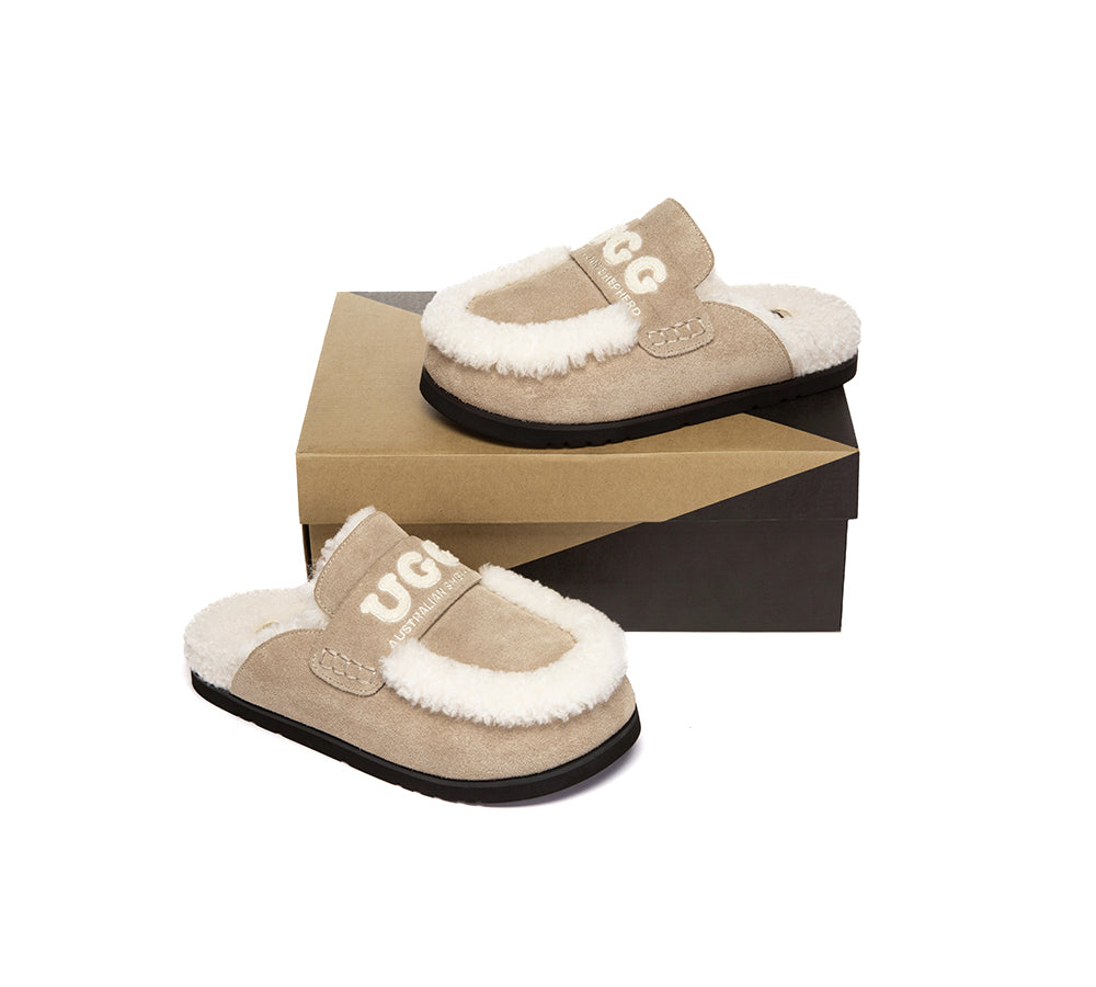 UGG Slippers Women Sheepskin Wool Shearling Lora