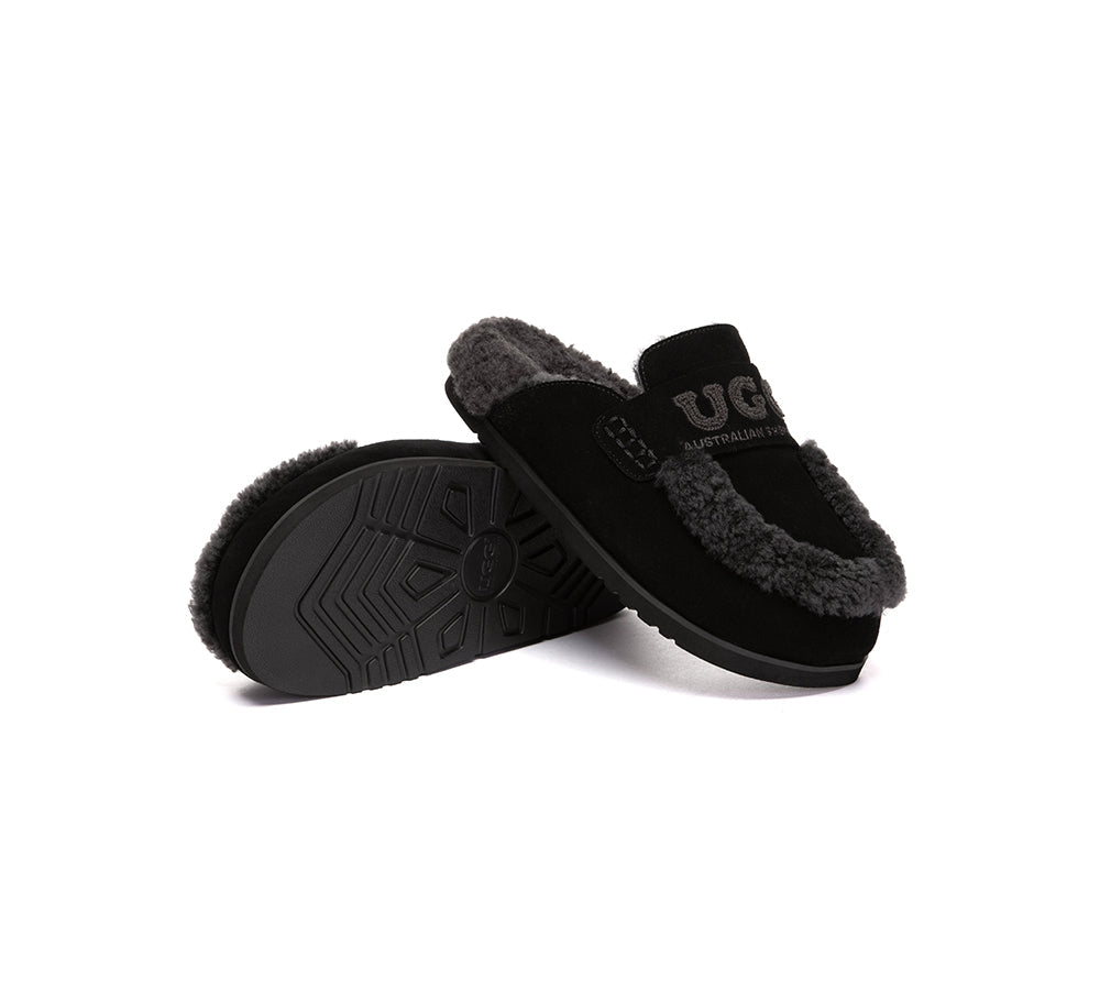 UGG Slippers Women Sheepskin Wool Shearling Lora
